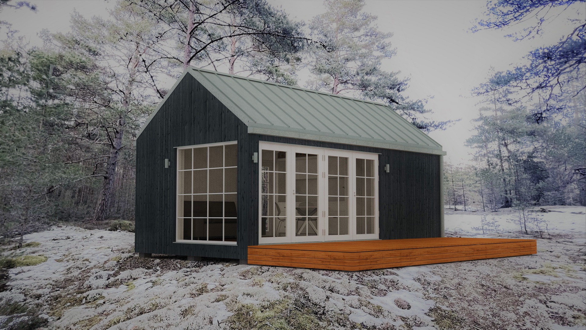 25sqm_black_Classic style 1_Modular house_Baltic House Systems