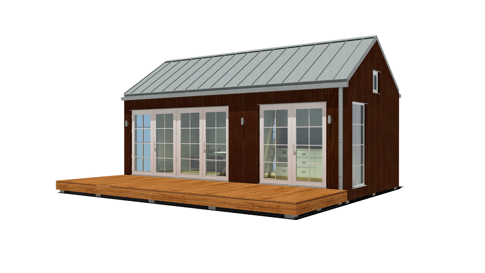 30m2_brown_Classic style 3_Modular house_Baltic House Systems_1