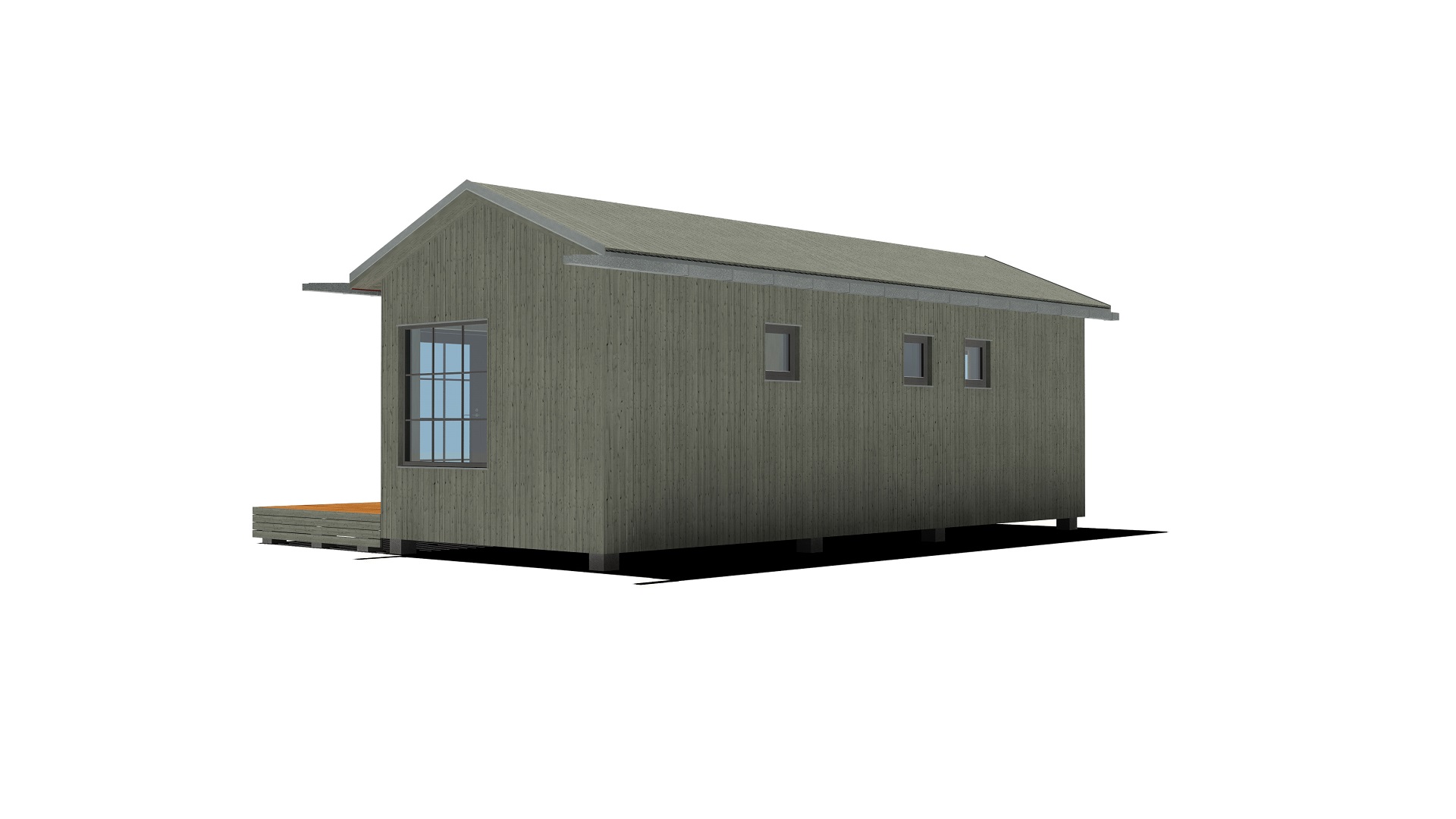 30m2_grey_Classic extended style_Modular house_Baltic House Systems_2