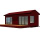 30m2_red_Classic extended style_Modular house_Baltic House Systems_1