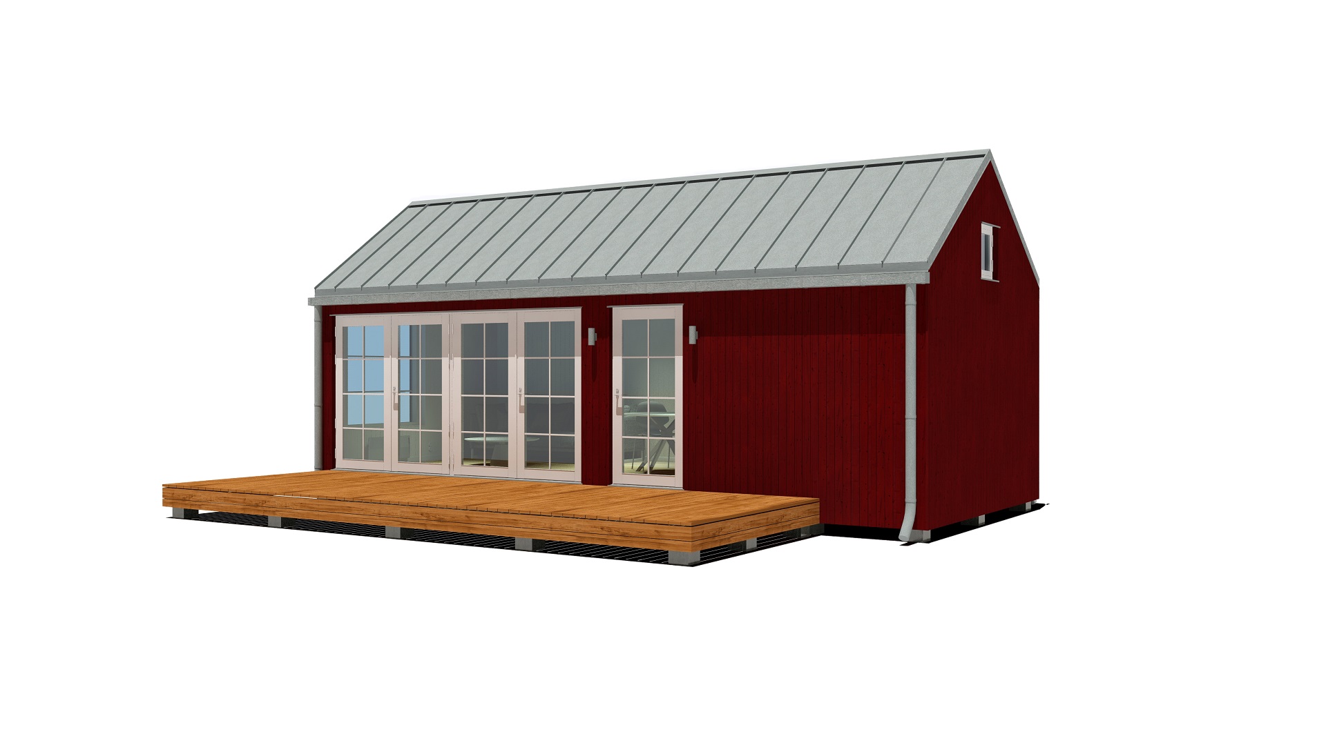 30m2_red_Classic style 2_Modular house_Baltic House Systems_1