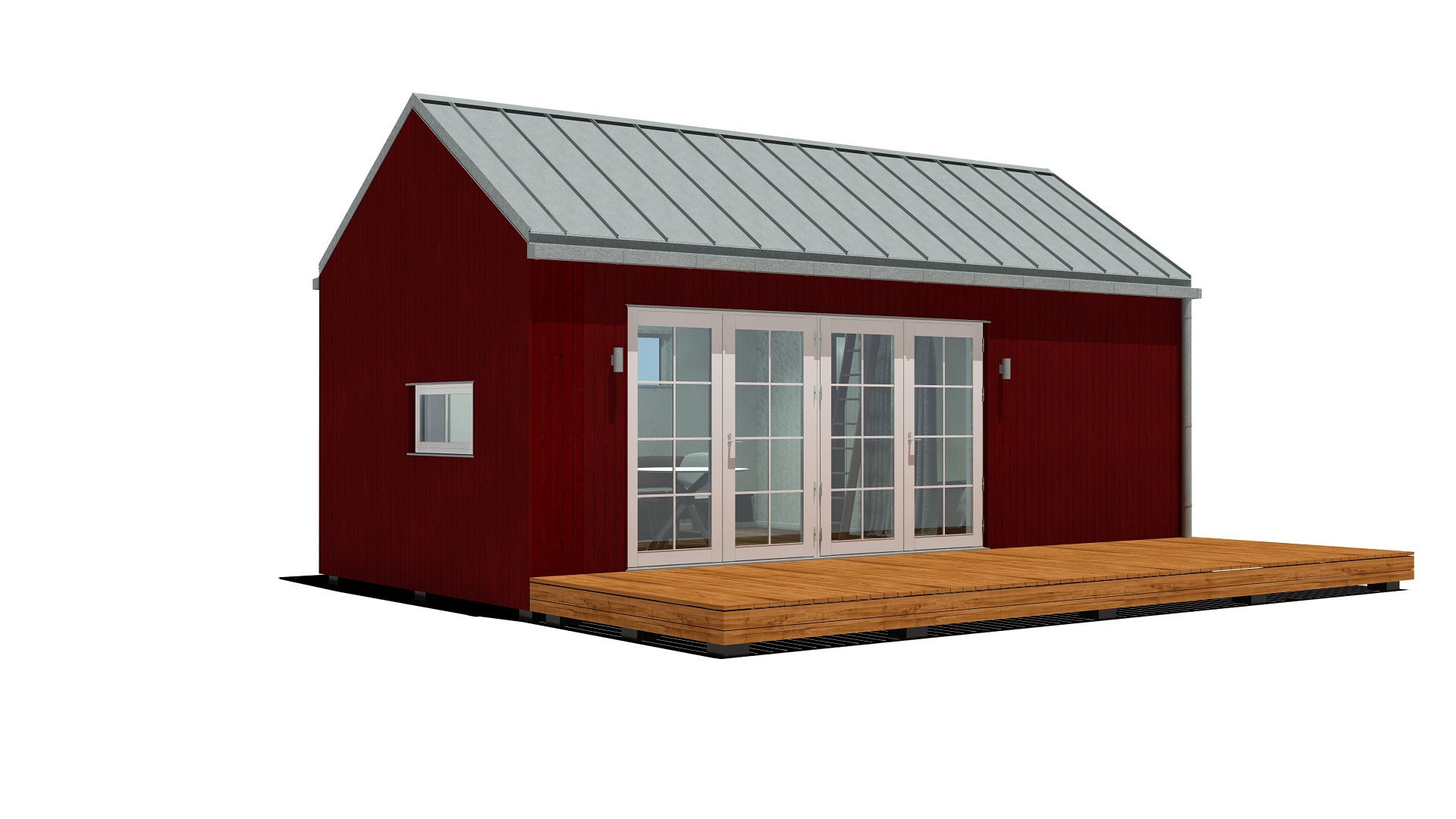 30m2_red_Classic style_Modular house_Baltic House Systems