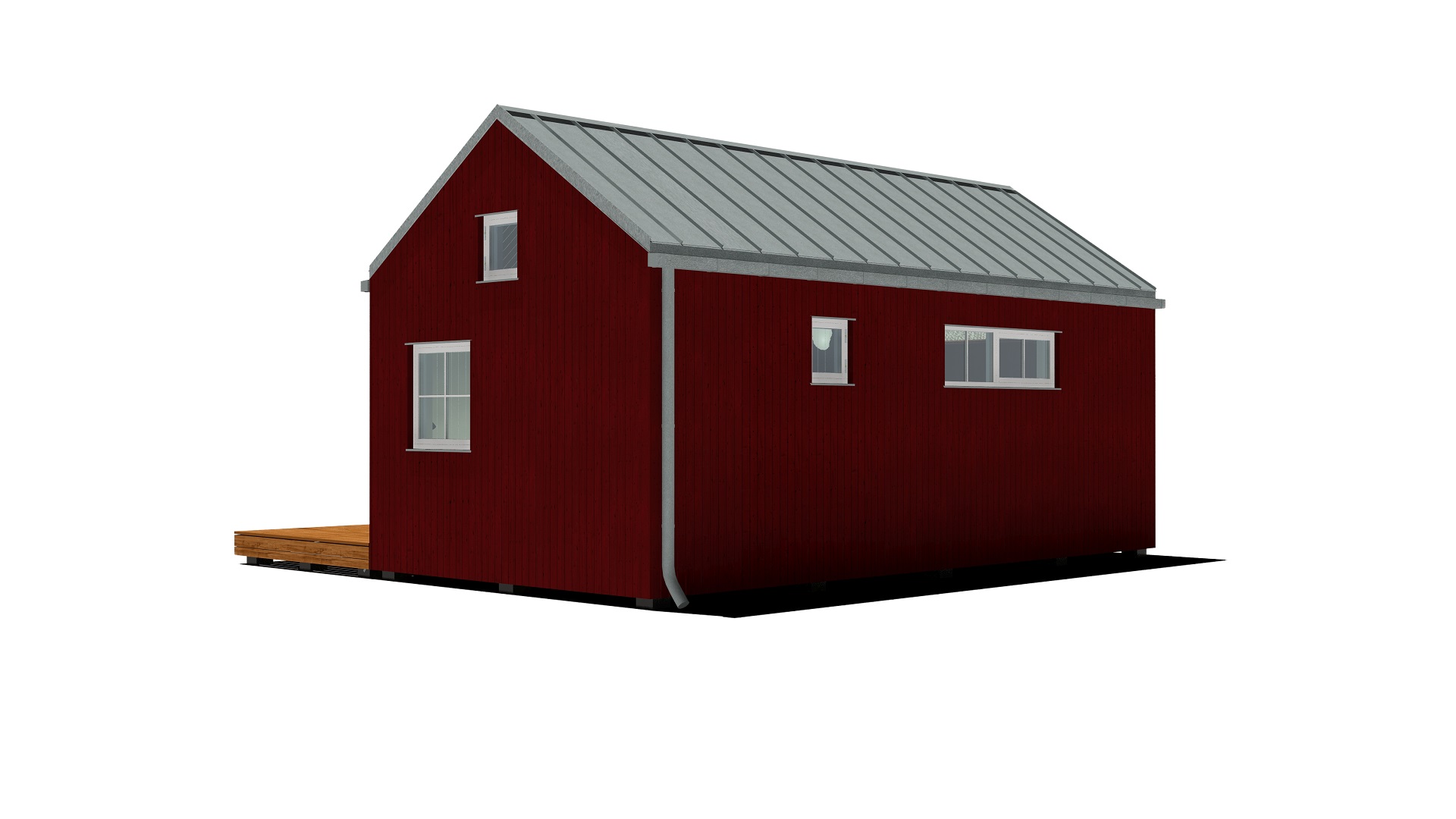 30m2_red_Classic style_Modular house_Baltic House Systems_2