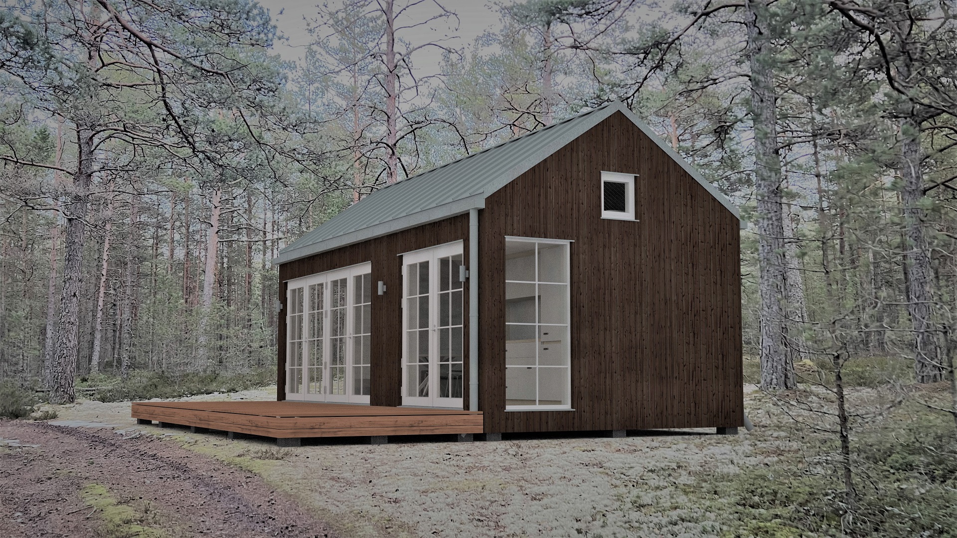 30sqm_brown_Classic style 3_Modular house_Baltic House Systems