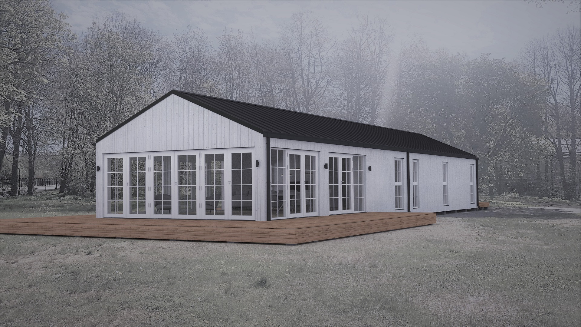 140m2_white_Classic style 2_Modular house_Baltic House Systems