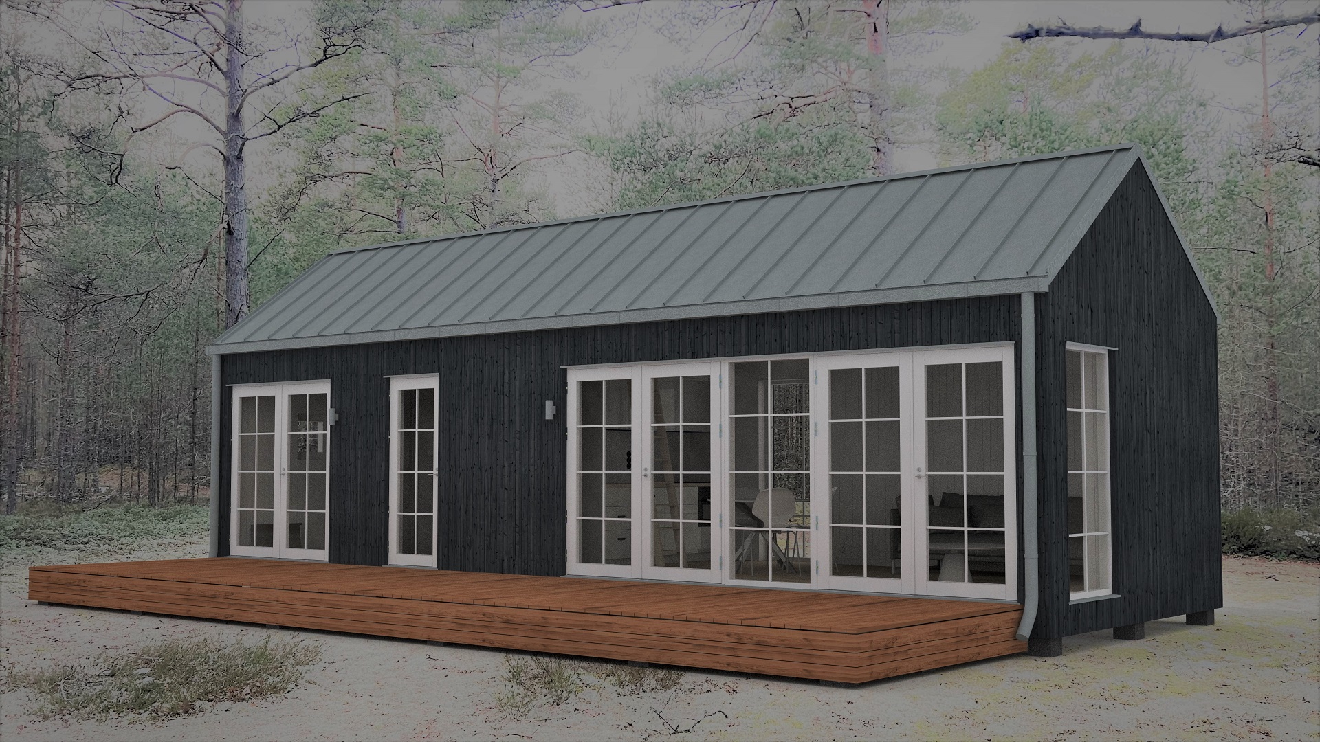 40m2_black_Classic style 1_Modular house_Baltic House Systems