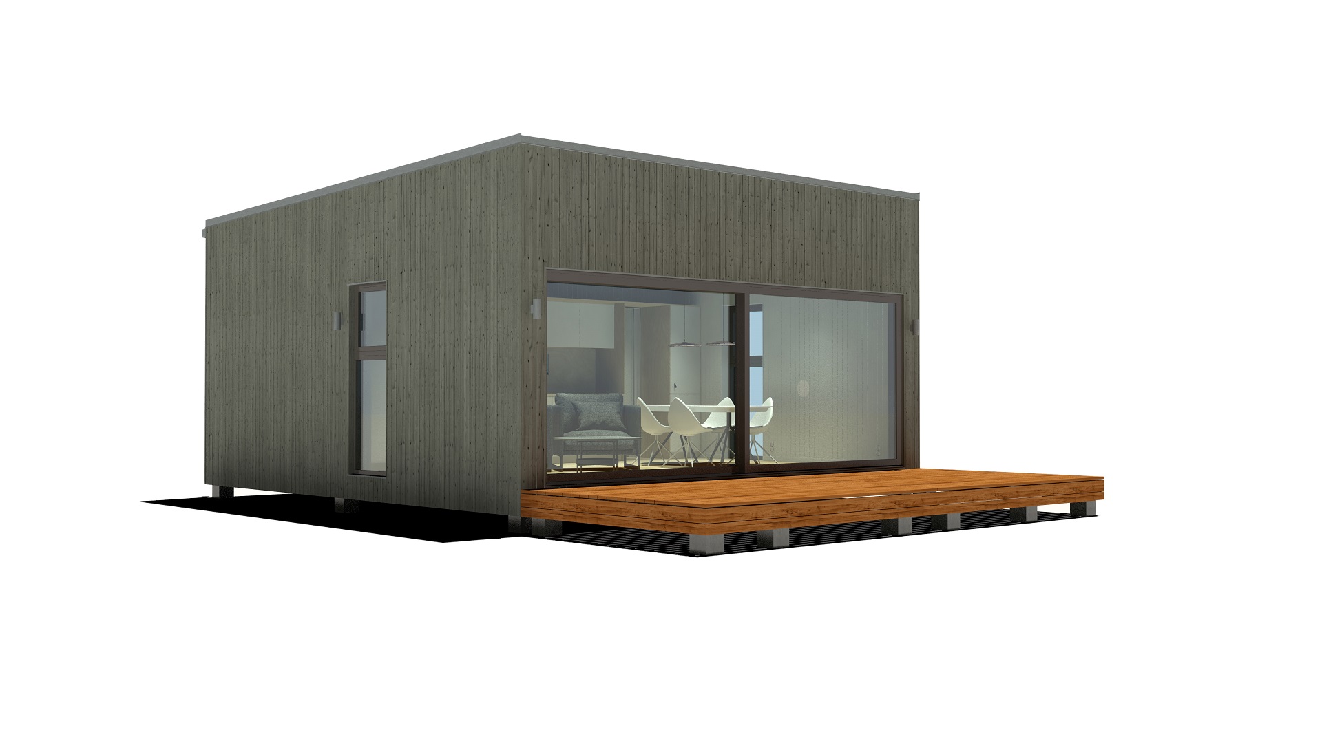 40m2_gray_Modern style 2_Modular house_Baltic House Systems_1