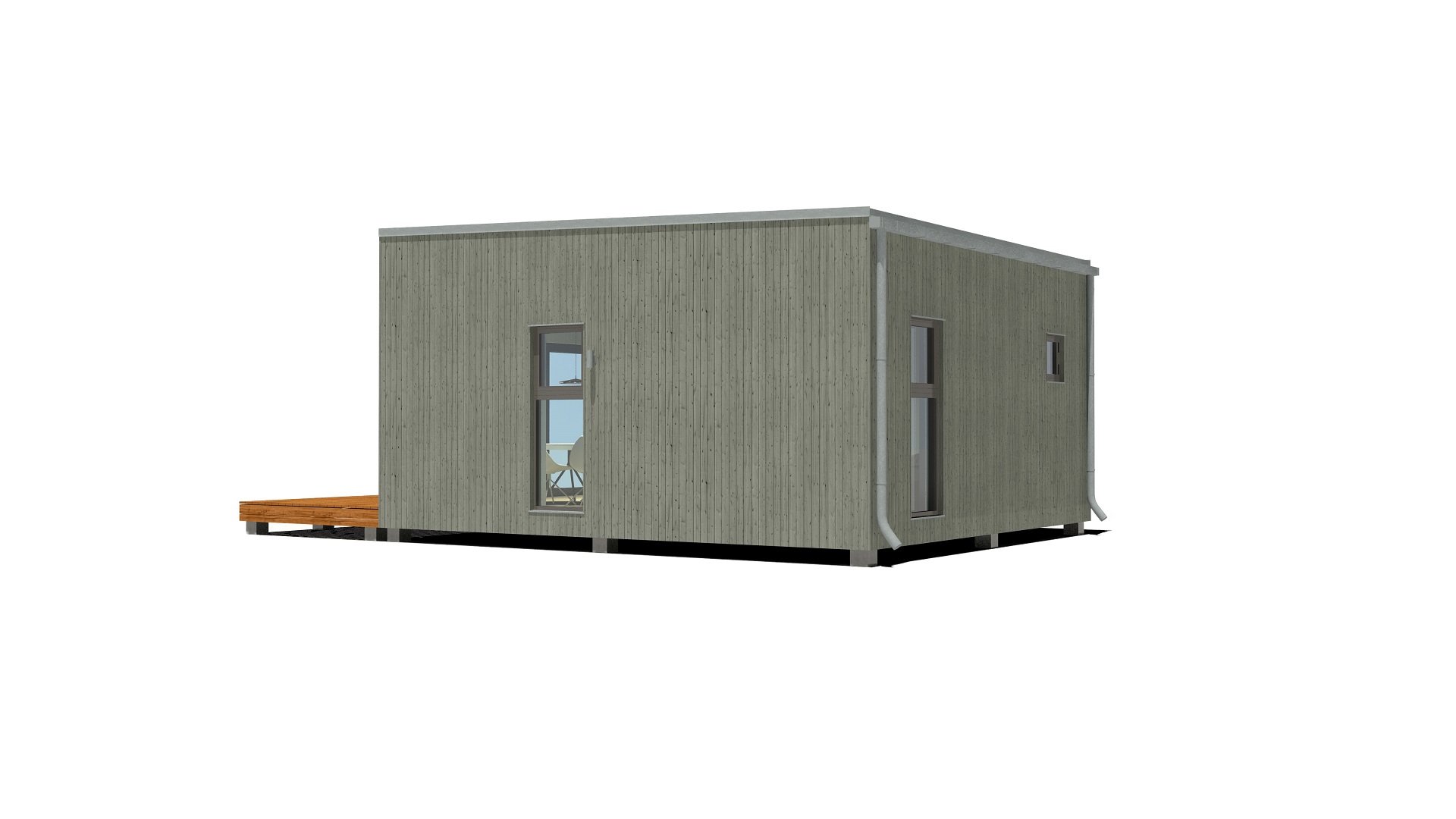 40m2_gray_Modern style 2_Modular house_Baltic House Systems_3