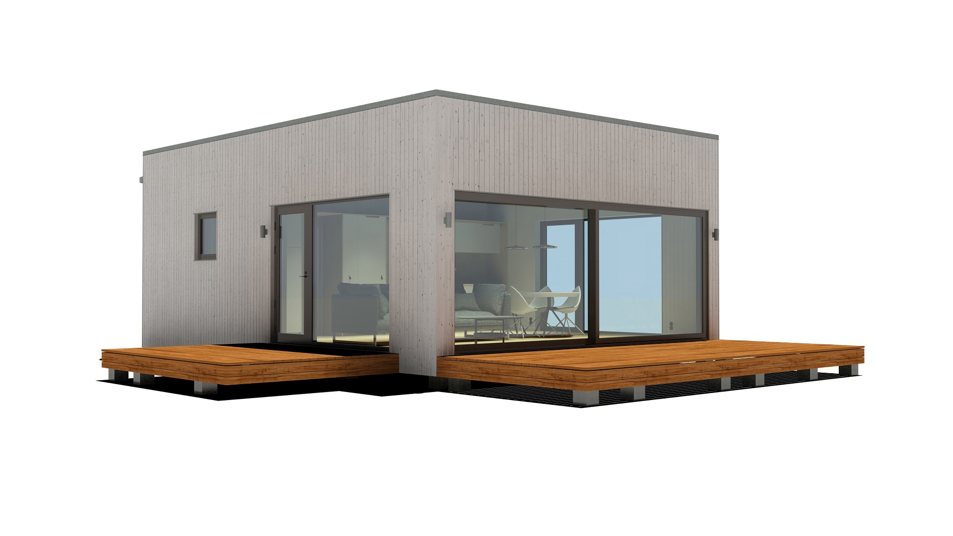 50m2_white_Modern style 2_Modular house_Baltic House Systems_1
