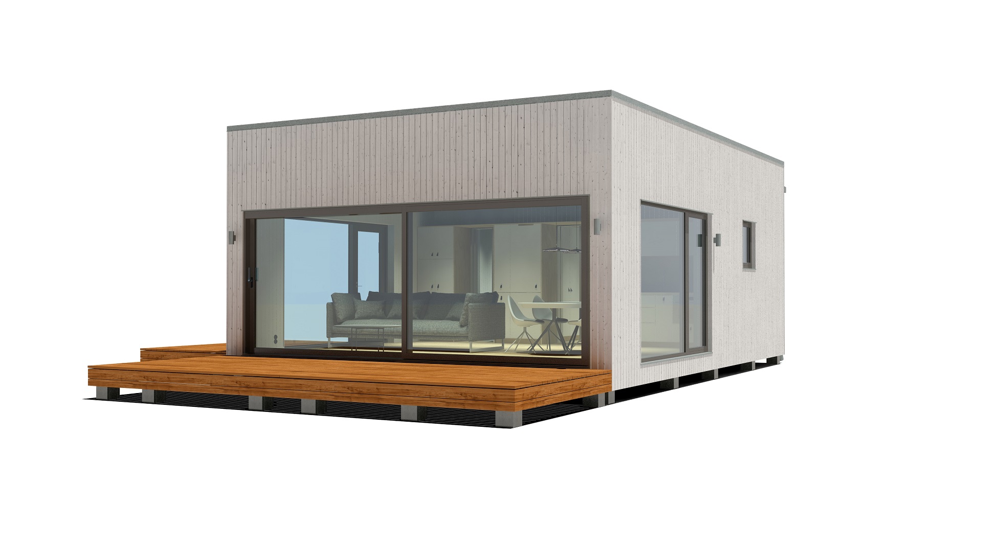 50m2_white_Modern style 2_Modular house_Baltic House Systems_2