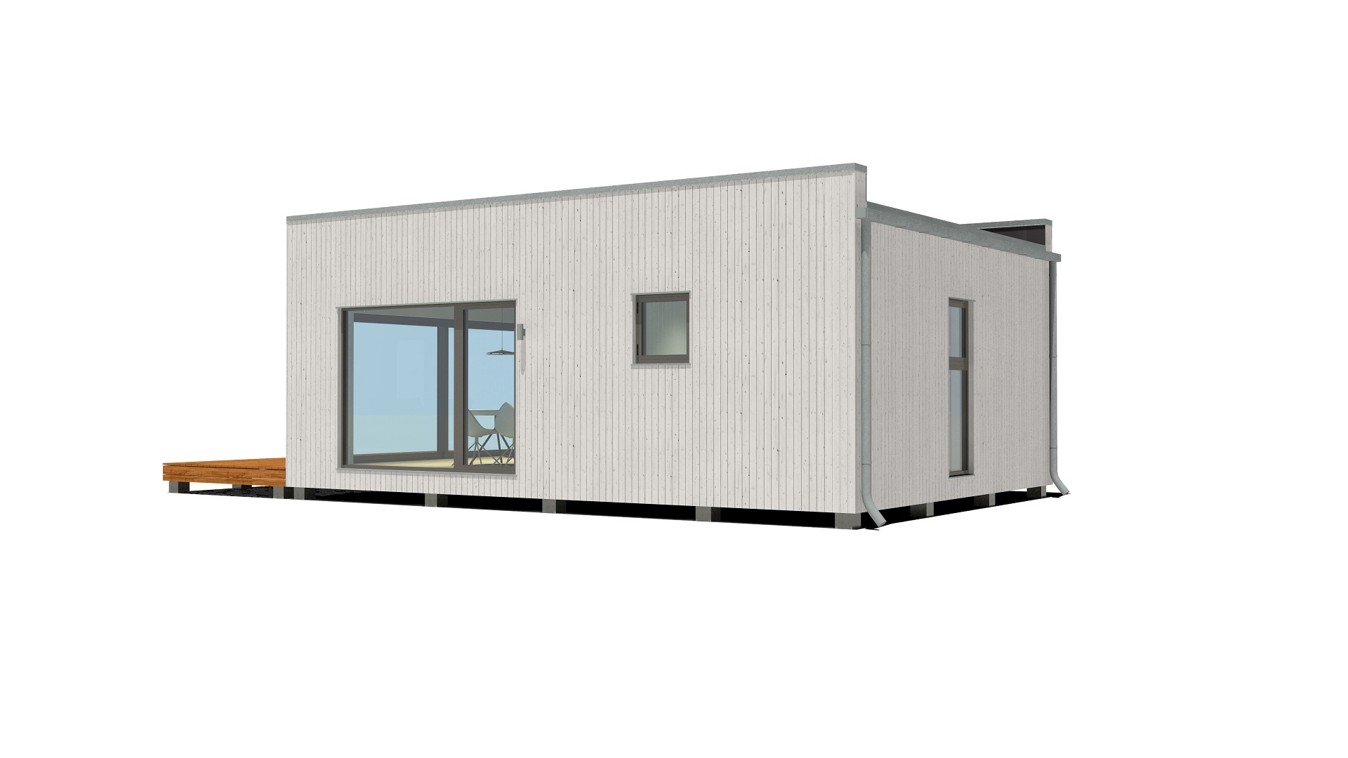50m2_white_Modern style 2_Modular house_Baltic House Systems_3