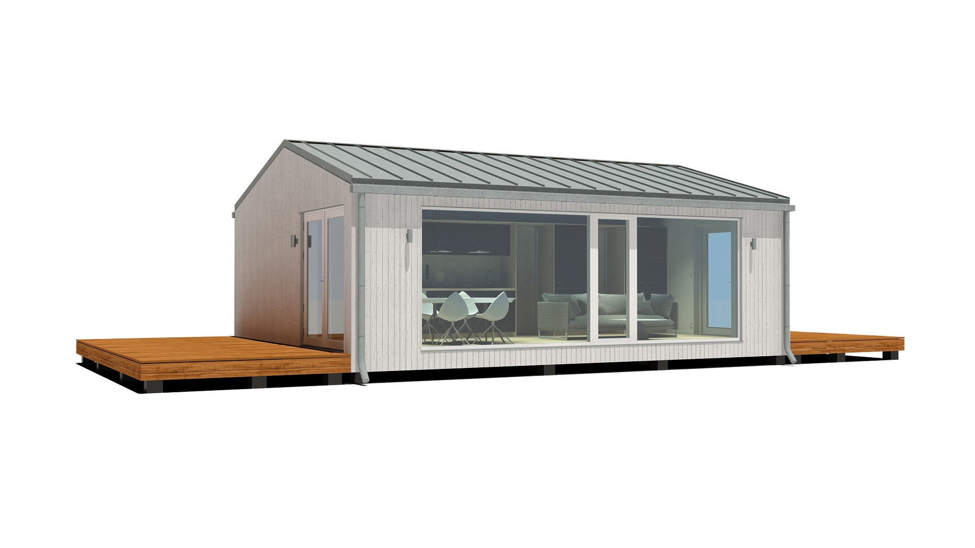 50m2_white_Modern Classic style 3_Modular house_Baltic House Systems_1