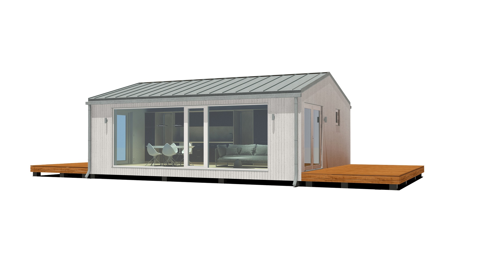 50m2_white_Modern Classic style 3_Modular house_Baltic House Systems_2
