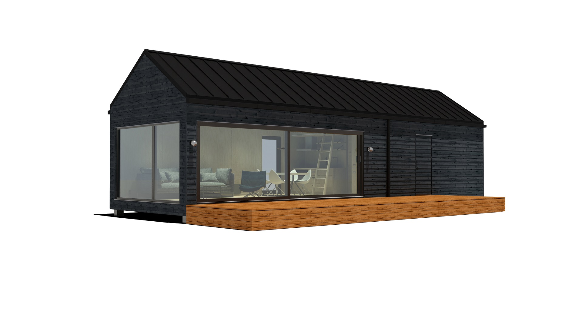50m2_black_Modern Classic style 4_Modular house_Baltic House Systems_1