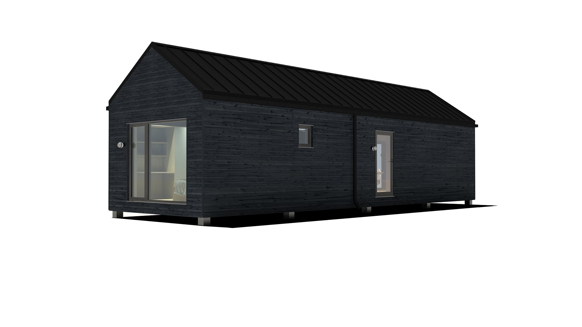 50m2_black_Modern Classic style 4_Modular house_Baltic House Systems_3