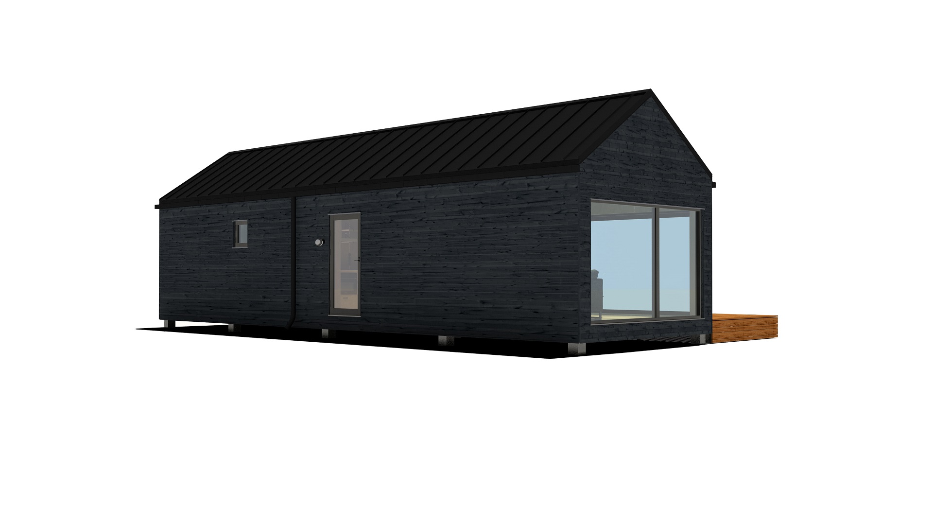 50m2_black_Modern Classic style 4_Modular house_Baltic House Systems_4