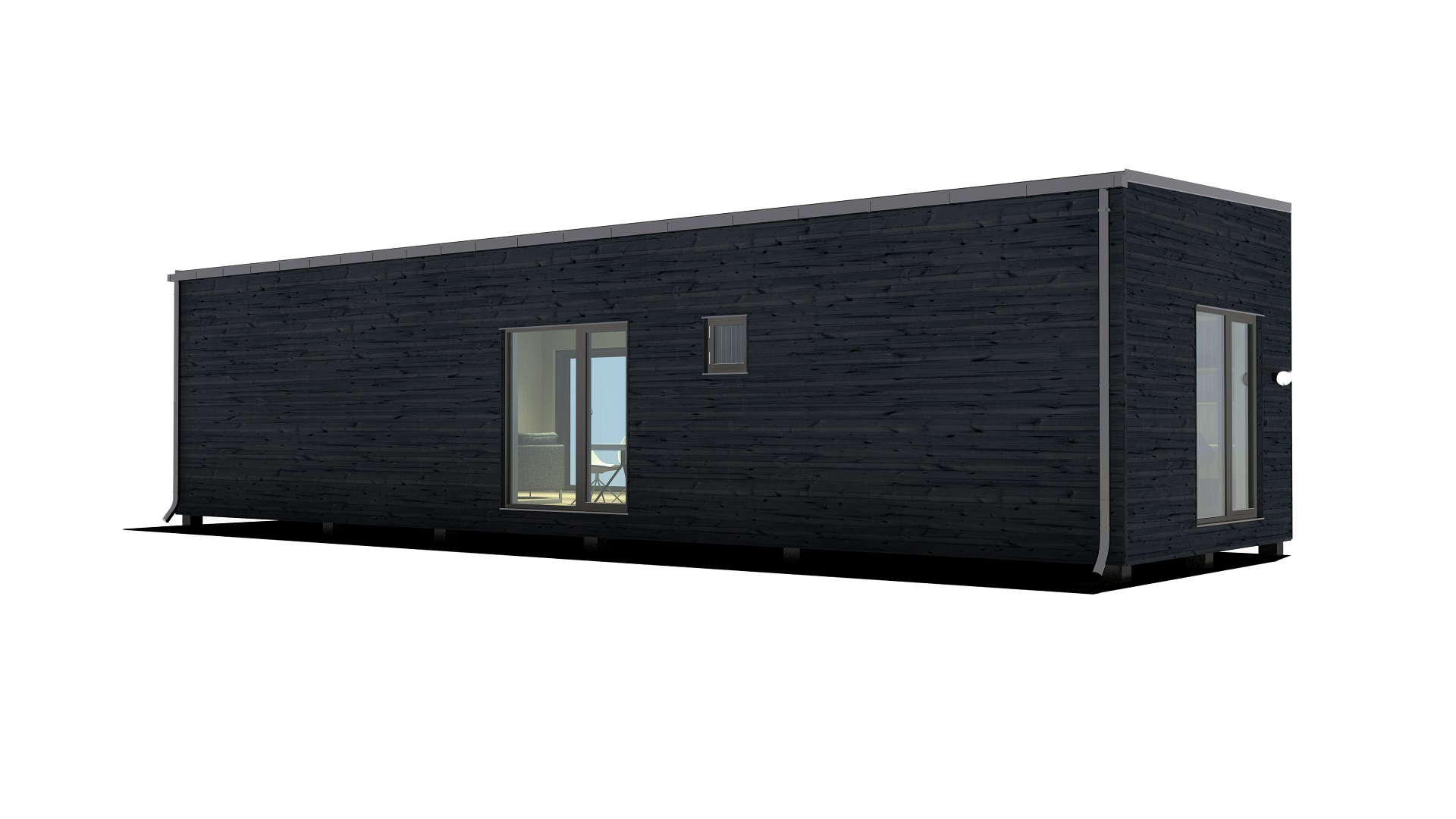 60m2_black_Modern style 1_Modular house_Baltic House Systems_1