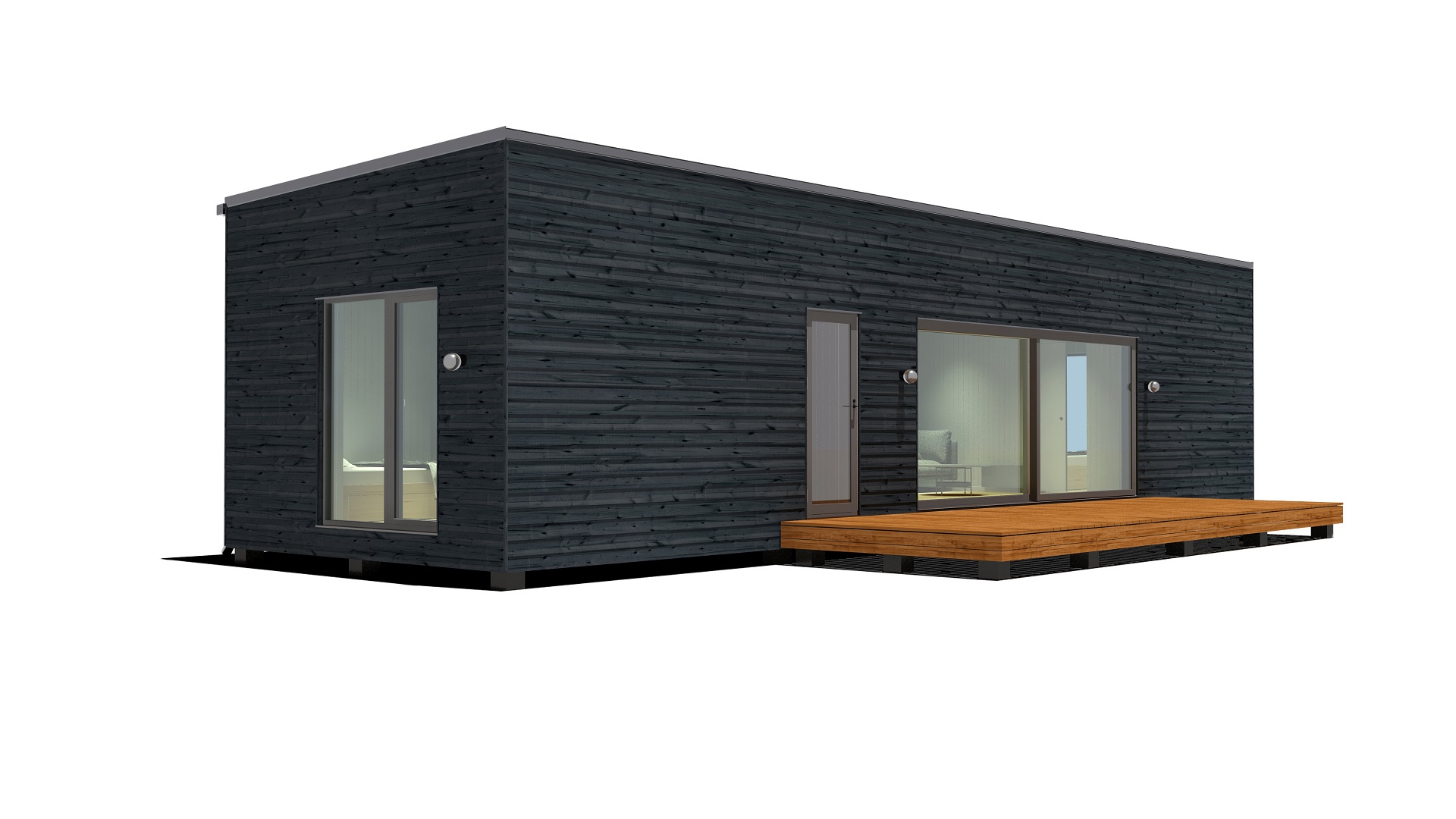 60m2_black_Modern style 1_Modular house_Baltic House Systems_2