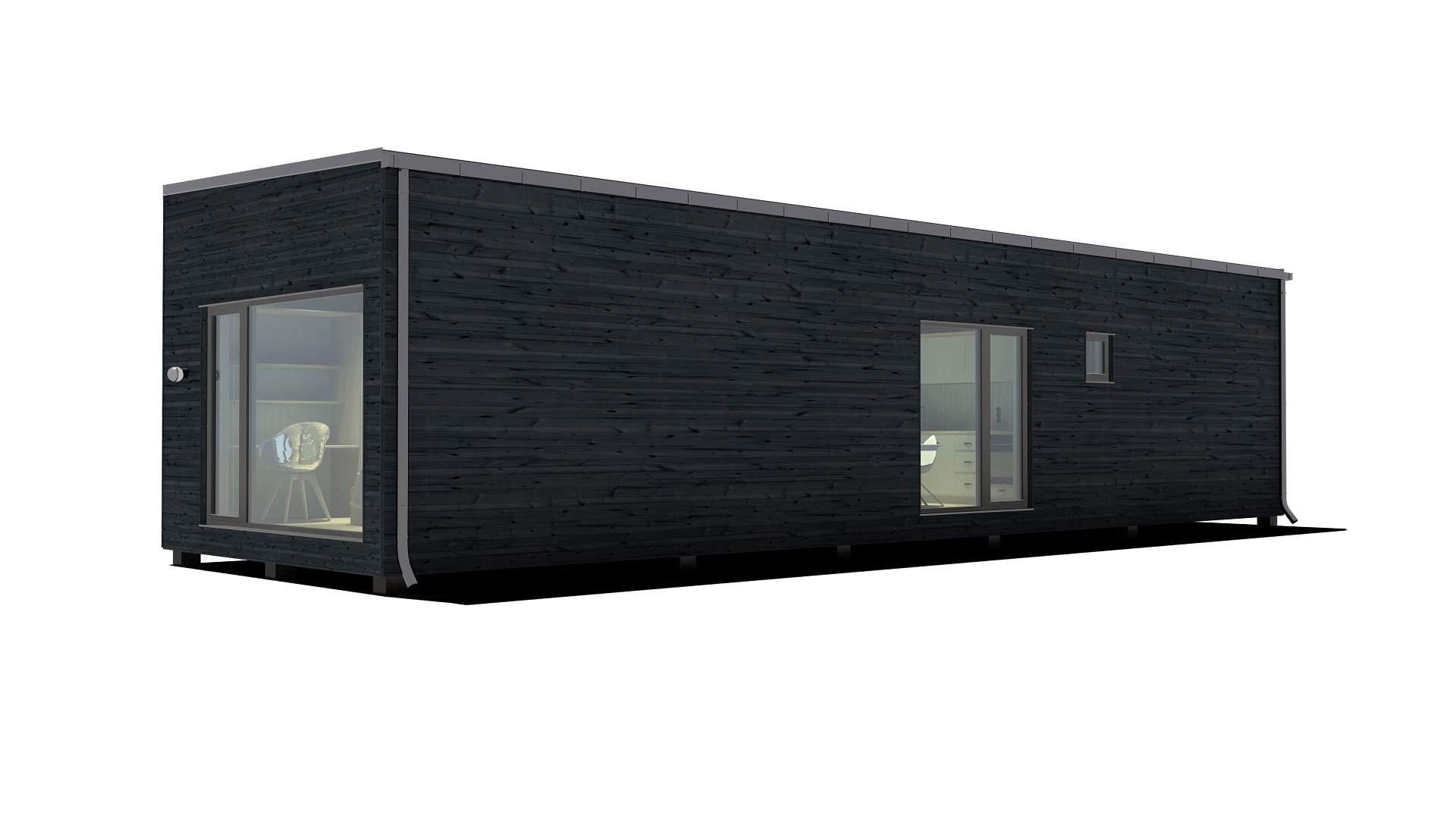 60m2_black_Modern style 1_Modular house_Baltic House Systems_3