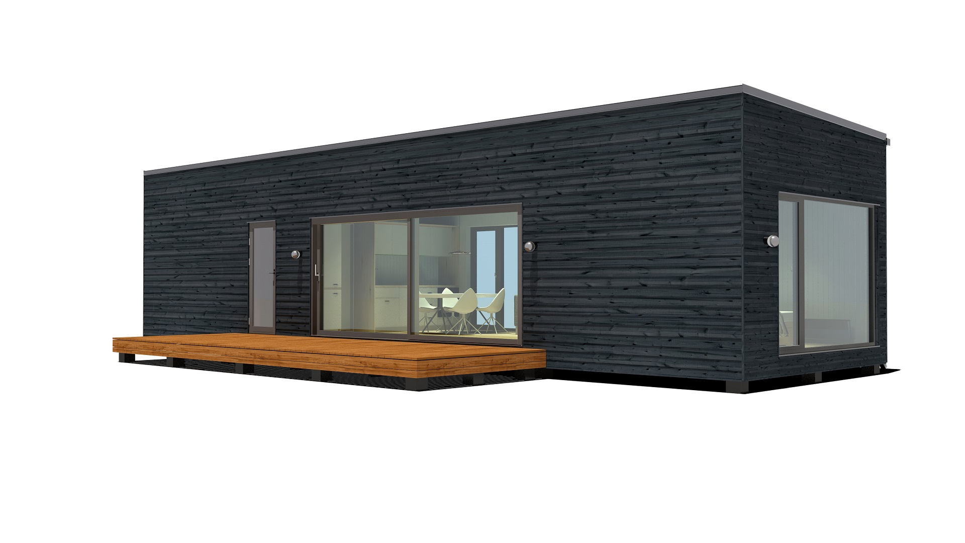 60m2_black_Modern style 1_Modular house_Baltic House Systems_4