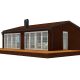 60m2_brown_Classic style 3_Modular house_Baltic House Systems_1