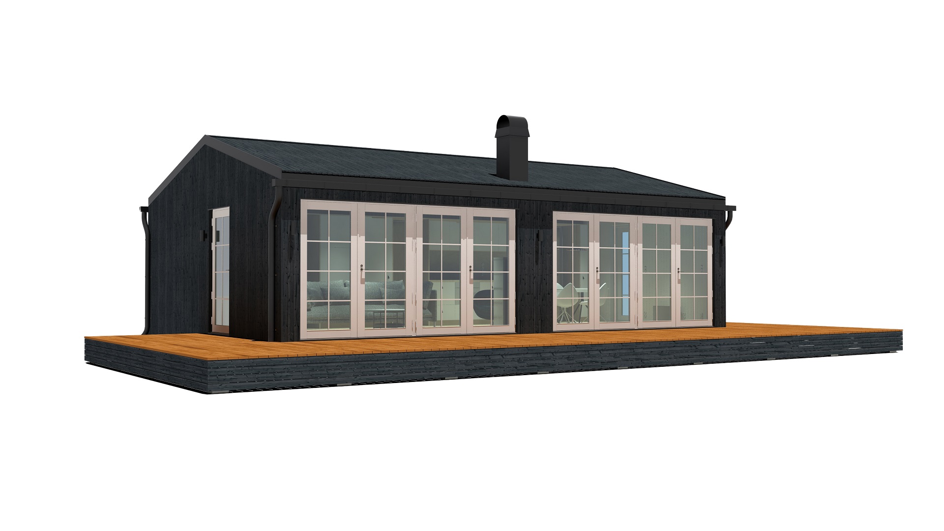 60m2_black_Classic style 3_Modular house_Baltic House Systems_2