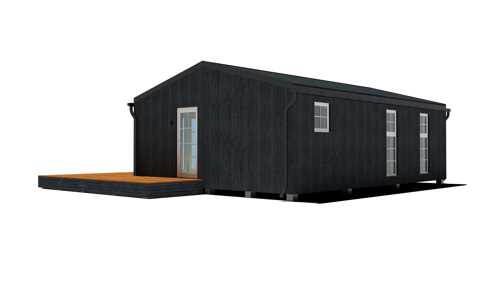 60m2_black_Classic style 3_Modular house_Baltic House Systems_3