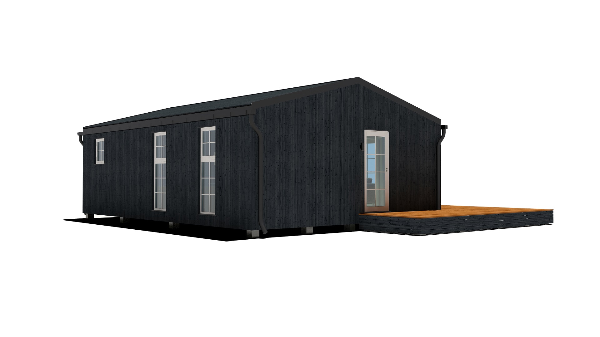 60m2_black_Classic style 3_Modular house_Baltic House Systems_4