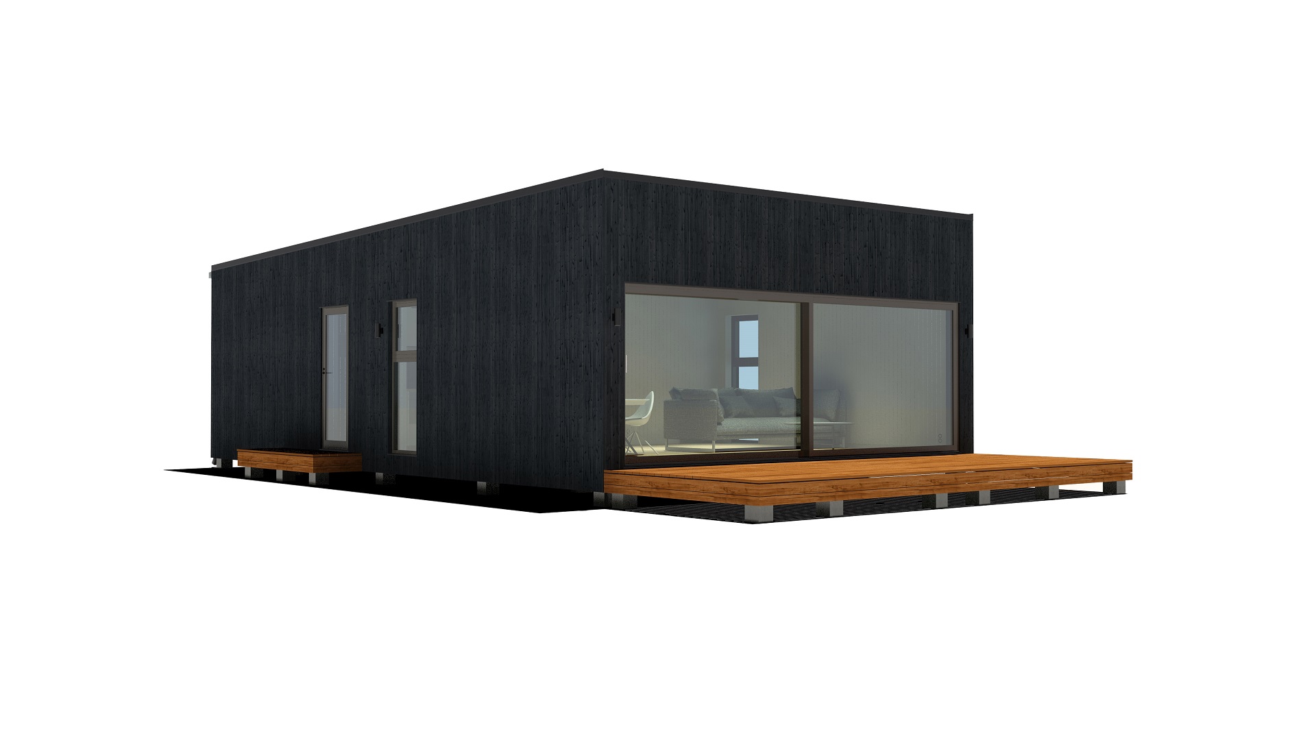 70m2_black_Modern style 2_Modular house_Baltic House Systems_1