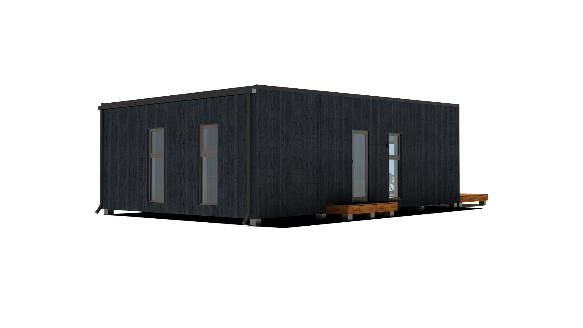 70m2_black_Modern style 2_Modular house_Baltic House Systems_4