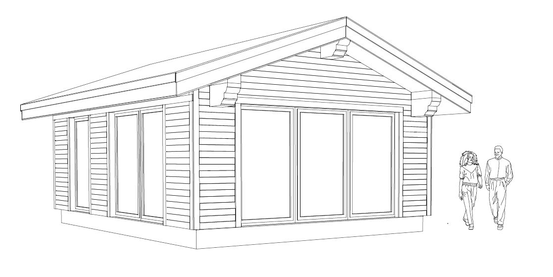 Chalet module_MIDI solo_facade_Modular houses_Baltic House Systems