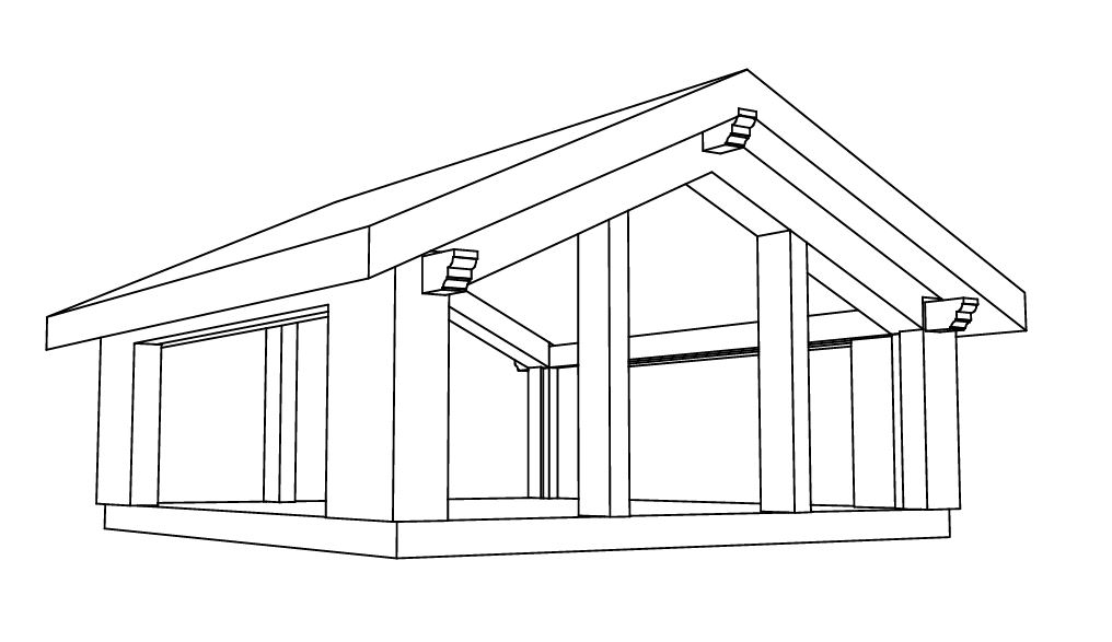 Chalet module_drawing_MAXI solo_Modular houses_Baltic House Systems