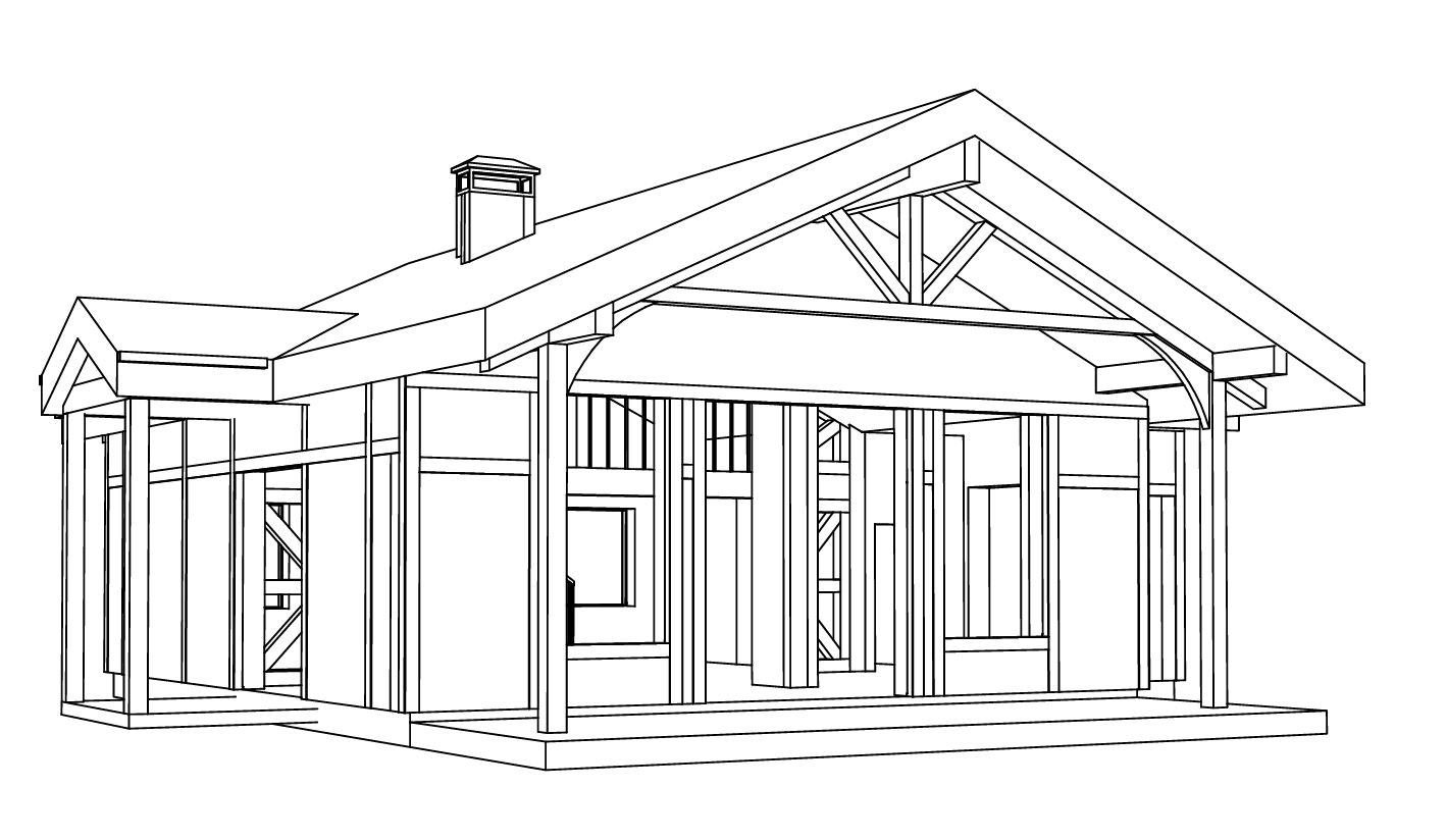 Chalet module_drawing_MEGA solo_Modular houses_Baltic House Systems